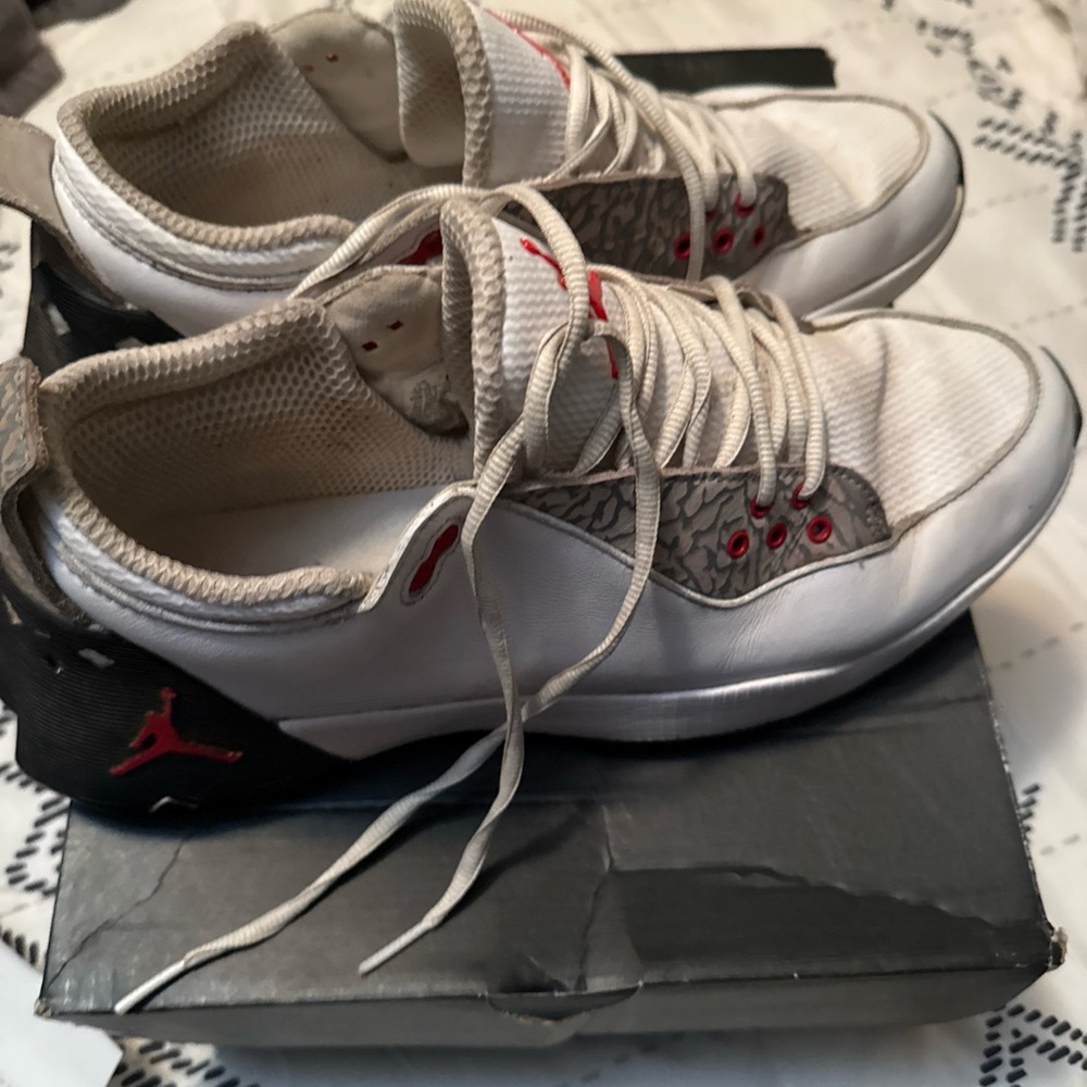 Jordan ADG 2 White and Red Golf Shoes